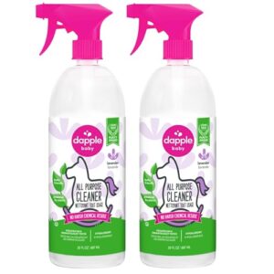 Dapple Baby All Purpose Cleaning Spray, Hypoallergenic for Toys, High Chairs, Swings, Counters, Powered by Plants, 1 Pump Included, Lavender, 30 Fl Oz (Pack of 2)