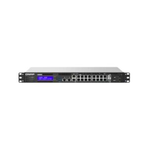 QNAP QGD-1602P-C3758-16G 18 Port Smart Edge PoE Switch with 2.5GbE and 10GbE Capability, Intel Atom C3758 CPU, 16gb ram