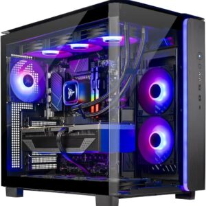 Skytech Gaming King 95 Desktop PC, Ryzen 7 7800X3D 4.2 GHz (5GHz), AMD RX 9070XT 16GB, 1TB Gen4 NVMe SSD, 32GB DDR5 RAM 5600 RGB, 850W Gold PSU, 360mm ARGB AIO, Wi-Fi, Win 11