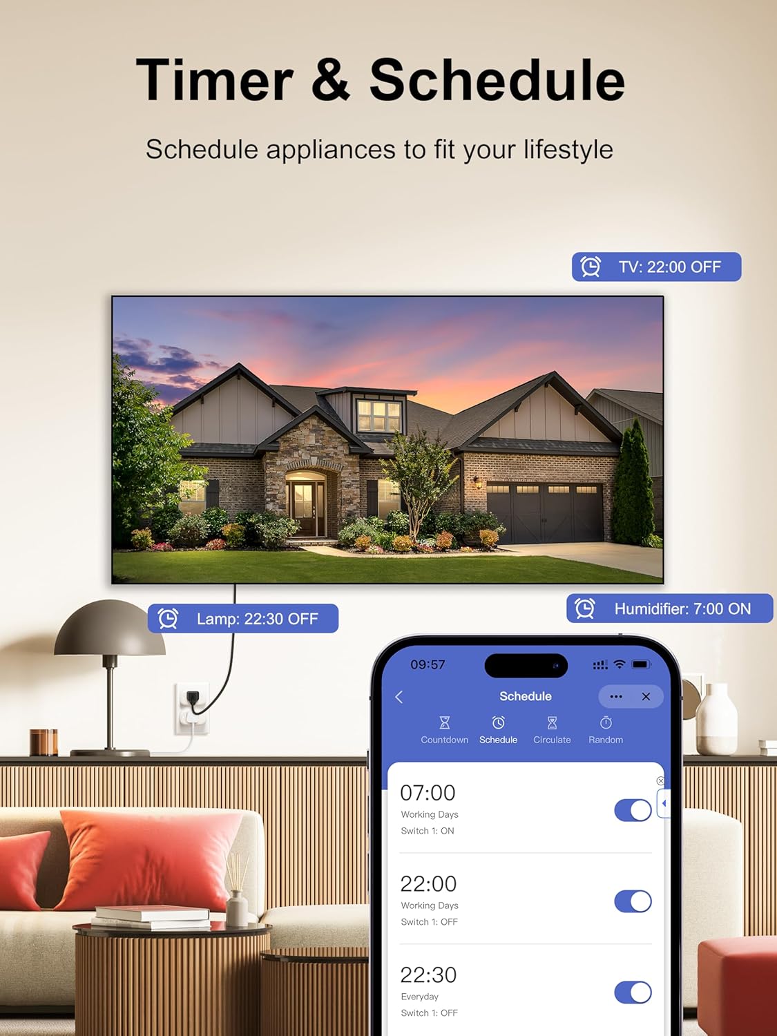 Smart Plug, Smart Plugs That Compatible with Alexa & Google Home, Smart Outlet with Retome Control, Timer & Schedule, WiFi Outlet for Home, No Hub Required, 2.4GHz Wi-Fi Only, 2 Pack - Image 5