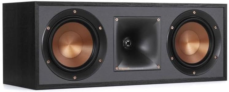 Klipsch Reference R-52C Center Channel Home Speaker, Black Bundle with R-52C Center Speaker, R-12SW 12" 400W Powered Subwoofer, R-41M Bookshelf Speakers, 5.2-Channel 8K Receiver - Image 6