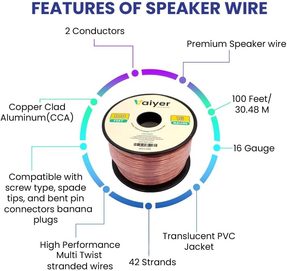Home Theater Sound System Kit - 7.2 Channel 1500 Watts Bluetooth Amplifier w/ 6 QTY of 8" Framed Ceiling Speakers 300 W Each, 300 ft Speaker Wire & Remote for Home, Office, Restaurant by Technical Pro - Image 5