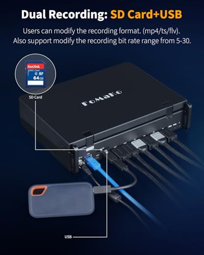 FoMaKo 20x Optical Zoom NDI Camera, AI Auto Tracking HDMI PTZ Camera(3pcs), M5 Video Mixer Switcher, for Church Services Worship Education,PTZ Bundle(FMK20UH X3+M5) - Image 8