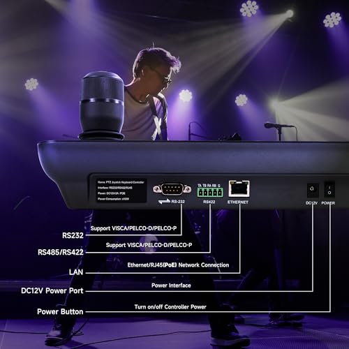 Tenveo PTZ Camera Bundle/Kits - 20X 4K NDI AI Auto-Tracking PTZ Camera(2pcs) with HDMI/USB3.0/LAN(PoE), NDI PTZ Joystick Controller and 4K HDMI + SDI Video Switcher Mixer for Video Production Events - Image 6