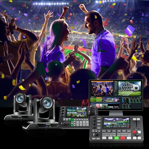 Tenveo PTZ Camera Bundle/Kits - 20X 4K NDI AI Auto-Tracking PTZ Camera(2pcs) with HDMI/USB3.0/LAN(PoE), NDI PTZ Joystick Controller and 4K HDMI + SDI Video Switcher Mixer for Video Production Events - Image 9