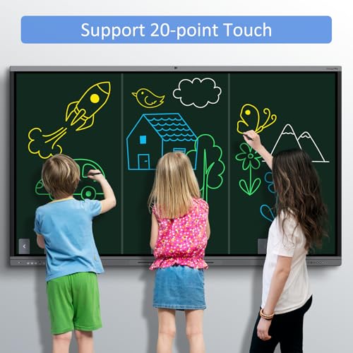Shiarffe X5 Smart Board 65 Inch 4K Interactive Whiteboard Google EDLA-Certified All-in-One Touchscreen Digital Display Built-in 48MP Camera Mics and Speaker for Classrom Hybrid Work - Image 5