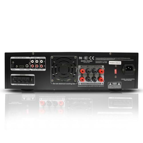 Home Theater System Kit 2000 Watts Bluetooth Amplifier with 6 Qty 6.5" 200 Watts in-Wall in-Ceiling Frameless Speakers & 16 Gauge 250 ft. Speaker Wire by Technical Pro - Image 7