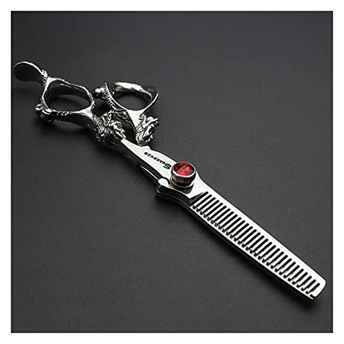 Shears for Hair Cutting Barber Scissors, Hairdressing Scissors, Beauty Scissors, Special for Hairdressers Hair Cutting Kit (Color : 2PCSsilvery) (Marfíl) (Azul Oscuro b) (Naranja B) - Image 4