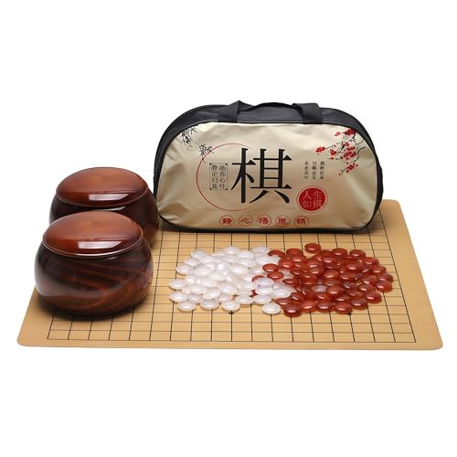 Top Natural Crystal Jade Go Board Game Set, Solid Wood Chessboards, Go Game - Weiqi, Wei Qi, Chinese Decor & Gifts, Chinese New Year Decor (Wooden jar) - Image 6