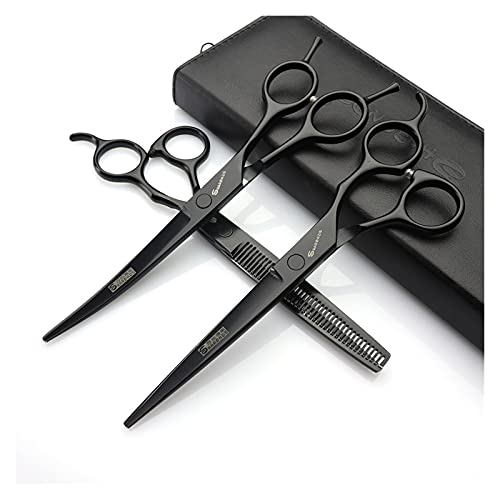 Shears for Hair Cutting 6/7 Inch Hairdressing Scissors, Scissors, Hairdressing Scissors, Slender Saw Blade, Non-Slip Design Hair Cutting Kit (Color : Marfíl) (Naranja) (7 Inch Curved b) (Naranja B) - Image 3