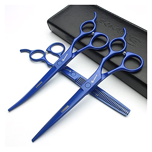 Shears for Hair Cutting 6/7 Inch Hairdressing Scissors, Scissors, Hairdressing Scissors, Slender Saw Blade, Non-Slip Design Hair Cutting Kit (Color : Marfíl) (Naranja) (7 Inch Curved b) (Naranja B) - Image 4