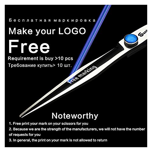 Shears for Hair Cutting 6/7 Inch Hairdressing Scissors, Scissors, Hairdressing Scissors, Slender Saw Blade, Non-Slip Design Hair Cutting Kit (Color : Marfíl) (Naranja) (7 Inch Curved b) (Naranja B) - Image 5