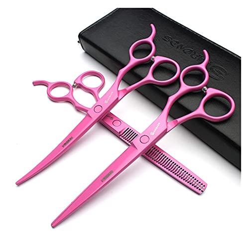 Shears for Hair Cutting 6/7 Inch Hairdressing Scissors, Scissors, Hairdressing Scissors, Slender Saw Blade, Non-Slip Design Hair Cutting Kit (Color : Marfíl) (Naranja) (7 Inch Curved b) (Naranja B) - Image 6