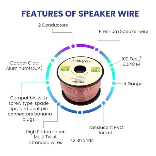 Home Theater Sound System Kit - 2000 Watts Bluetooth Amplifier w/ 4 Qty of 8" Framed Ceiling Speakers 300 W Each, 200 ft Speaker Wire & Remote for Home, Office, Commercial, Bars by Technical Pro - Image 5