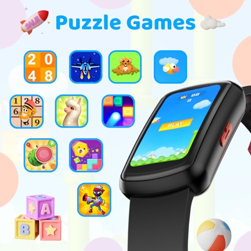 afoloery Bingo 5 Kids Fitness Tracker Watch for Boys Girls Ages 5-15, Full Touch 1.47" Screen, Activity Tracker, HeartRate and Sleep Monitor, IP68 Waterproof, Pedometer, Puzzle Games - Image 6