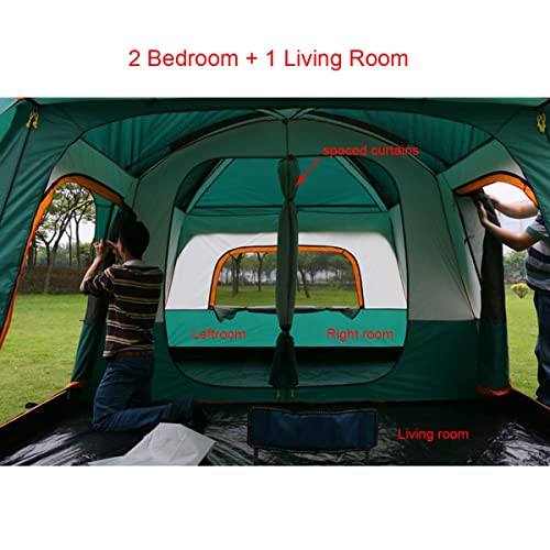 6 Person Tent Double Layer Tent for Camping Family,Waterproof Outdoor Tent with Porch,2 Bedroom+Living Room Tent,Advanced Ventilation Dome Tent - Image 2