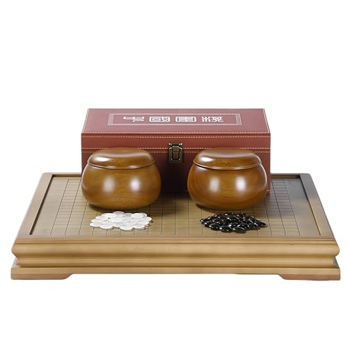 Top Natural Crystal Jade Go Board Game Set, Solid Wood Chessboards, Go Game - Weiqi, Wei Qi, Chinese Decor & Gifts, Chinese New Year Decor (Oak Barrel) - Image 7