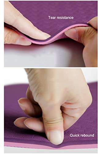 EWUROI TPE Non-slip Yoga Mat Pad 72 X 24'' Anti-tear Exercise Workout for Gym Home Pilates Fitness(D) - Image 6