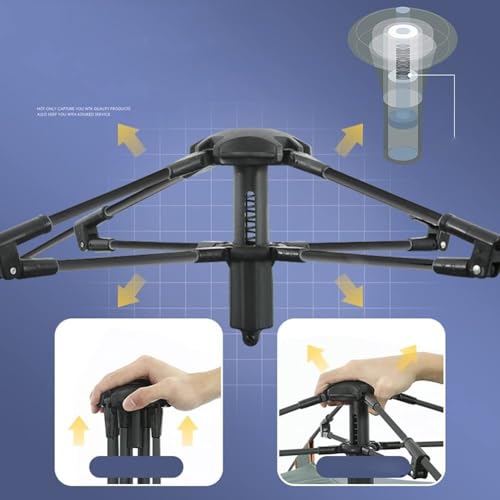 Pop-Up Beach Tent Sun Shelter for 2-3 Person, Waterproof & UV Protection, Lightweight Instant Tent for Family Trip, Hiking, Picnic, and Party (Blue, 1 Door) - Image 5