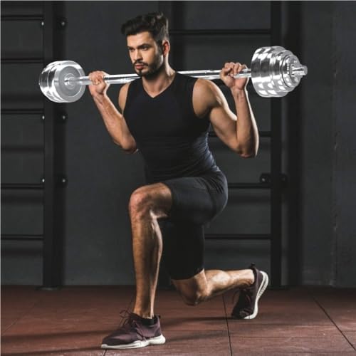 Dumbells Dumbbell Set, Adjustable Weight Set Metal Links Used as Barbell, Chrome Weights Home Gym Workout Training Dumbell Set - Image 7