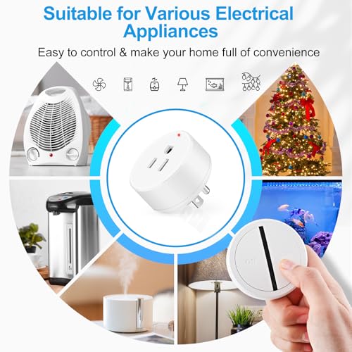 Greencycle Smart Wireless Remote Control Outlet Plug,WiFi Outlets for Household,On Off Smart Outlets Switch Compatible with Tuya,Alexa and Google Assistant,Timer Outlet,No Wiring,White,1SW+4Outlets - Image 9