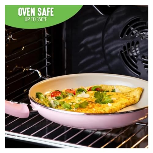 HIONJIN Ceramic Nonstick 15pc Set Cookware Sets Pots and Pans Ceramic Non-stick Coating - Image 5