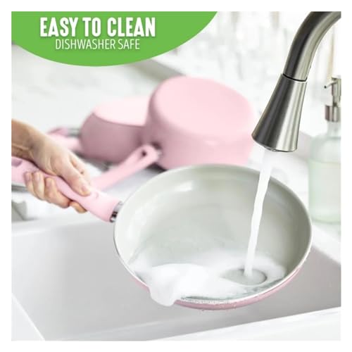 HIONJIN Ceramic Nonstick 15pc Set Cookware Sets Pots and Pans Ceramic Non-stick Coating - Image 6