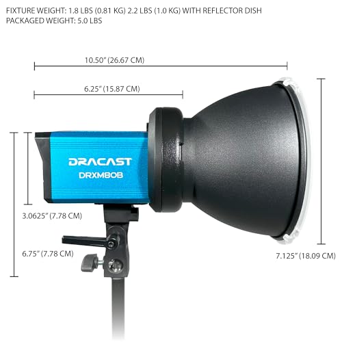 Dracast X Series M80 Daylight LED 4 Light Kit with Injection Molded Travel Case - Image 3
