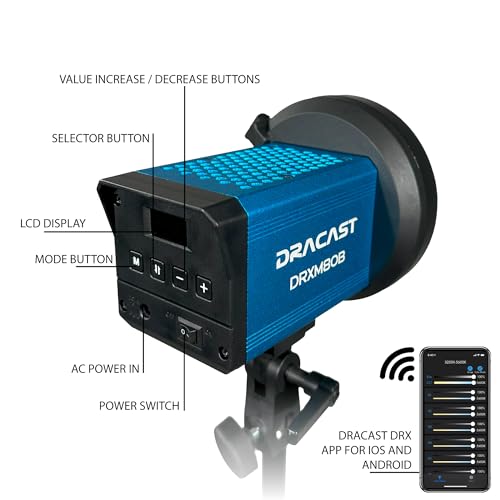 Dracast X Series M80 Daylight LED 4 Light Kit with Injection Molded Travel Case - Image 5