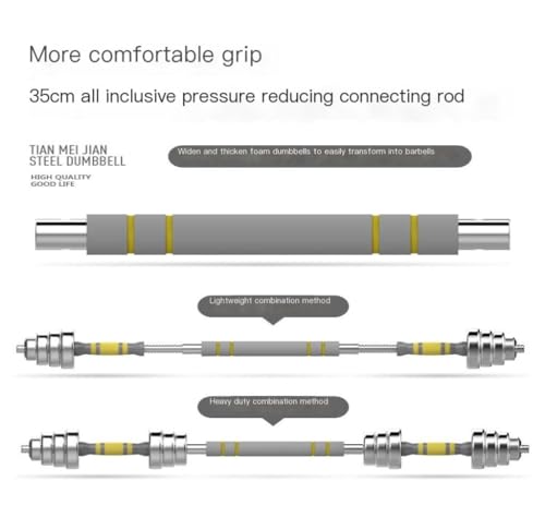HAMEXLN Dumbells Men's and women's pure steel dumbbell fitness training arm muscle adjustable subbell set combination barbell Dumbell Set, 15kgA, Yellow - Image 9