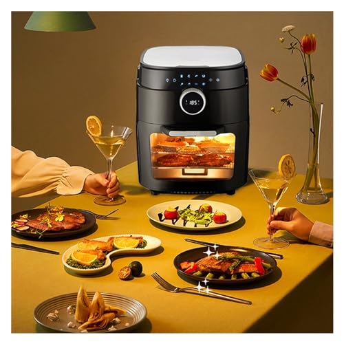 Food essentials and family helpers Smart Air Fryer Oil free Electric fryer Air Fryer Oil free Convection Oven Kitchen Hot Potato Air fryer 12L 1800W Smart assistant Enjoy life (Color : Black, Size : - Image 3