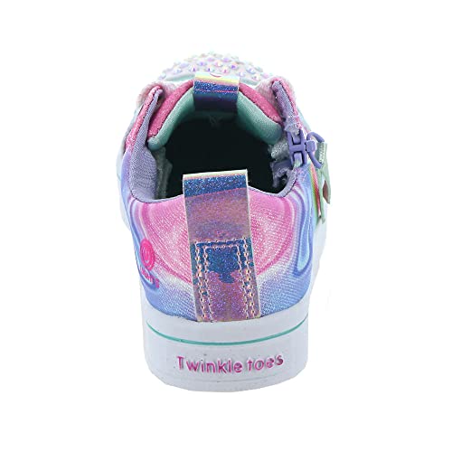 Skechers Kids Twinkle Toes Twi-Lites - Prism Swirl Sneaker, Light Blue/Multi, 13.5 - Image 7
