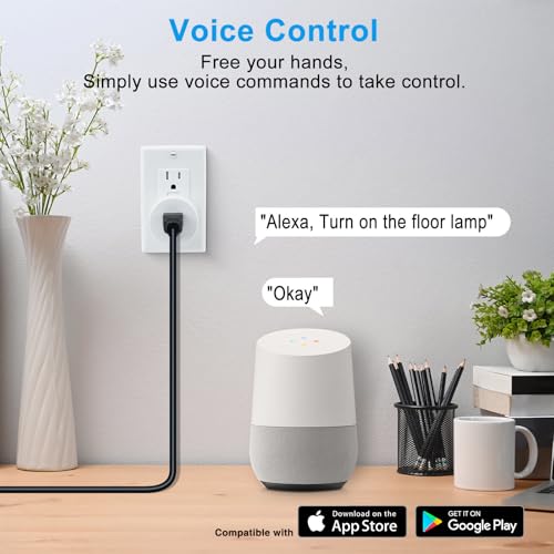 WiFi Smart Outlet Plug with Remote,GreenCycle 4 Electric Smart Plug with Magnetic Base Remote,Compatible with Alexa and Google Home via Tuya,15A/1500W,Remote Control from Anywhere,TUV FCC List(2.4G) - Image 6