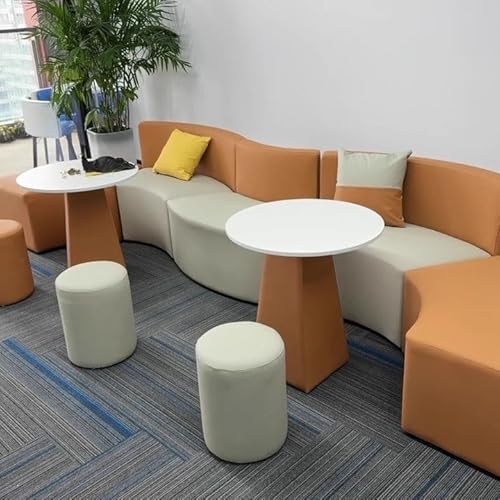 TBJEN Contemporary S-Curved Sofa and Table Set, Modular Lounge Furniture for Reception, Hotel Lobby, Corporate Waiting Area, Commercial Decor(D) - Image 7