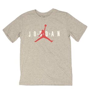 Jordan Jumpman Big Boys Short Sleeve Graphic T-Shirt (Dark Grey Heather, Large)