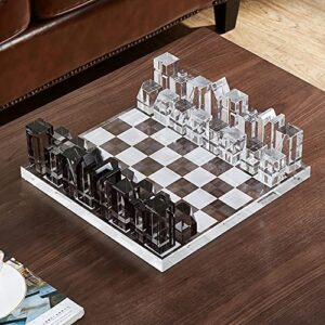 Premium Large Crystal Chess European Luxury Gathering Games Chess Board Family Table Games Adult Xadrez Jogo Backgammon Ed50zm