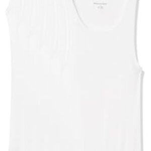 Amazon Essentials Men\’s Lightweight Tank Undershirts, Pack of 6, White, Large