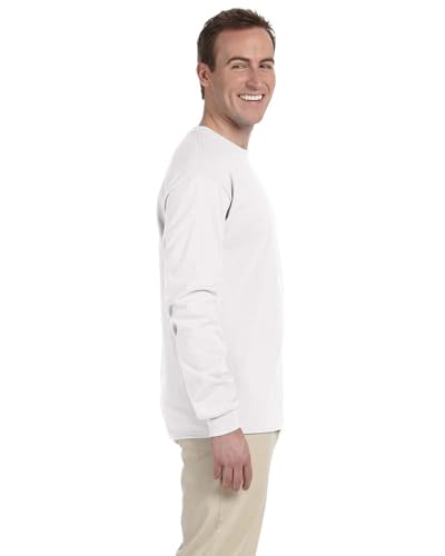 Apparel Globe Adult Ultra Cotton Long-Sleeve T-Shirt, White, 3XL (10-Pack) - Image 4