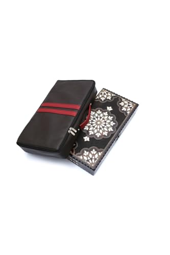 Backgammon Set Large Wooden Board Mother of Pearl Inlay Handmade Sofia Design Special Edition for Adults and Family Game Night - One Size - Image 4