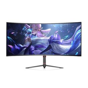 ZYDADA LM340UW8-SSC1 21:9 3 Sides Without Bezel Design 3440×1440 144Hz Refresh Rate Function Support Lifting/Rotate/Pitch HDR PBP 34inch Curved Ultrawide Gaming Monitor, black