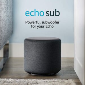 Amazon Echo Sub, Powerful subwoofer for your Echo, Requires compatible Echo device