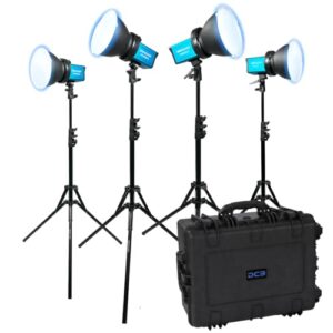 Dracast X Series M80 Daylight LED 4 Light Kit with Injection Molded Travel Case