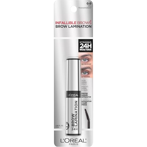 L\'Oreal Paris Infallible Up To 24H Wear Brow Lamination, Water-Resistant Longwear Eyebrow Gel Make Up, Clear/Transparent, 0.16 Fl Oz - Image 8