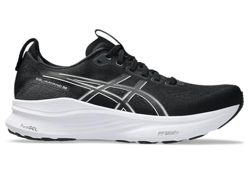 ASICS Mens Gel-Kayano 32 Running Shoes, BLACK/WHITE, 6