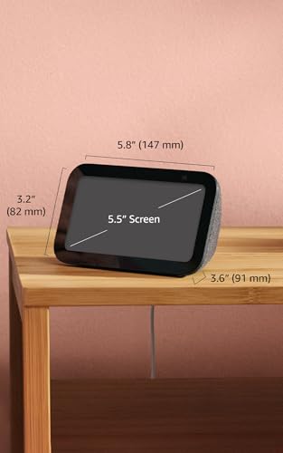 Like-New Amazon Echo Show 5 (newest model), Smart display with 2x the bass and clearer sound, Charcoal - Image 2