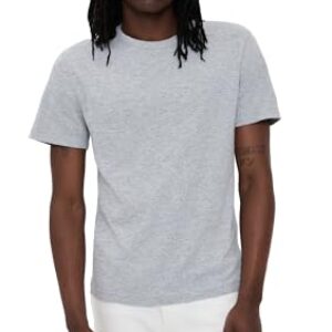 REIGNING CHAMP Men’s 1×1 Slub Slim T-Shirt, Hgrey, Grey, XXL