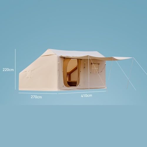 Camping Cabin Inflatable Camping Tent Outdoor Blow Up Tent Suitable for 5-8 People Integrated Air Column Water Repellent Cotton with Vest - Image 7