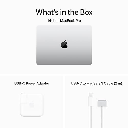 Apple 2023 MacBook Pro Laptop M3 chip with 8‑core CPU, 10‑core GPU: Built for Apple Intelligence, 14.2-inch Liquid Retina XDR Display, 8GB Unified Memory, 1TB SSD Storage; Silver - Image 9