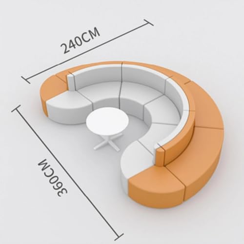 JOSOGO Unique Sectional Sofa Set, Creative Modular Lounge Seating for Artistic Waiting Zones, Modern Abstract Furniture Piece to Elevate Office or Studio Decor(B) - Image 3