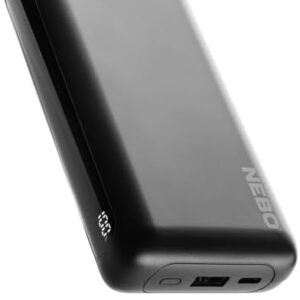 NEBO 20K 20000mAh Power Bank | 74Wh Capacity, 2-Way Output Charging, Durable USB & USB-C Ports, Portable iPhone & Android Phone Charger, TSA Approved Travel Essential